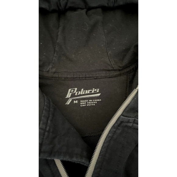 Polaris Jacket Womens Medium Black Gray Full Zip Hoodie Sweatshirt Long Sleeve - Picture 5 of 12